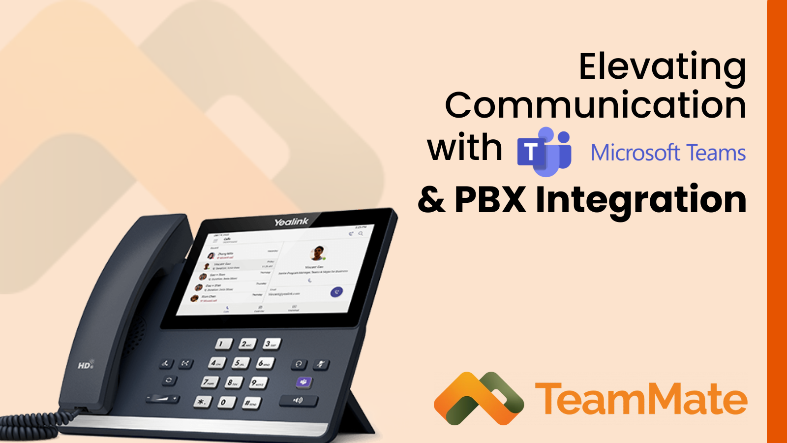An updated phone showing how an MS Teams PBX Integration Can Make Your Platform Even More Appealing